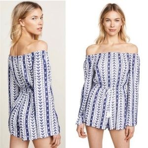 CUPCAKES & CASHMERE Amani Embroidered Romper M